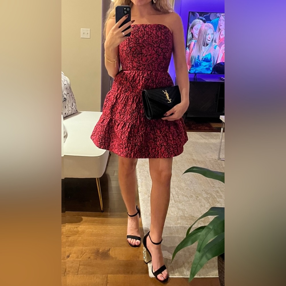 Alice and Olivia Strapless Fit and Flare
